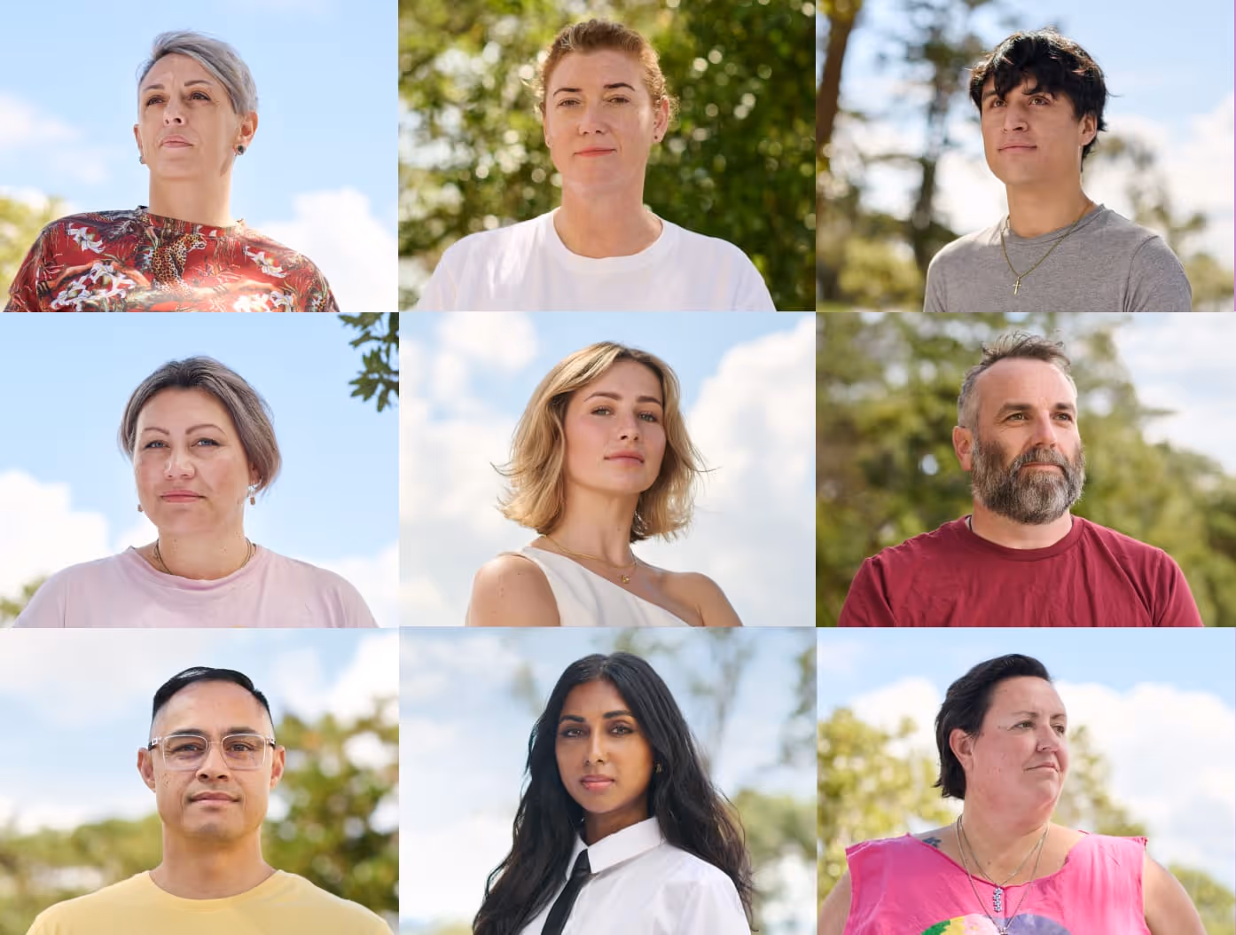 A mosaic photo of survivors of sexual harm.